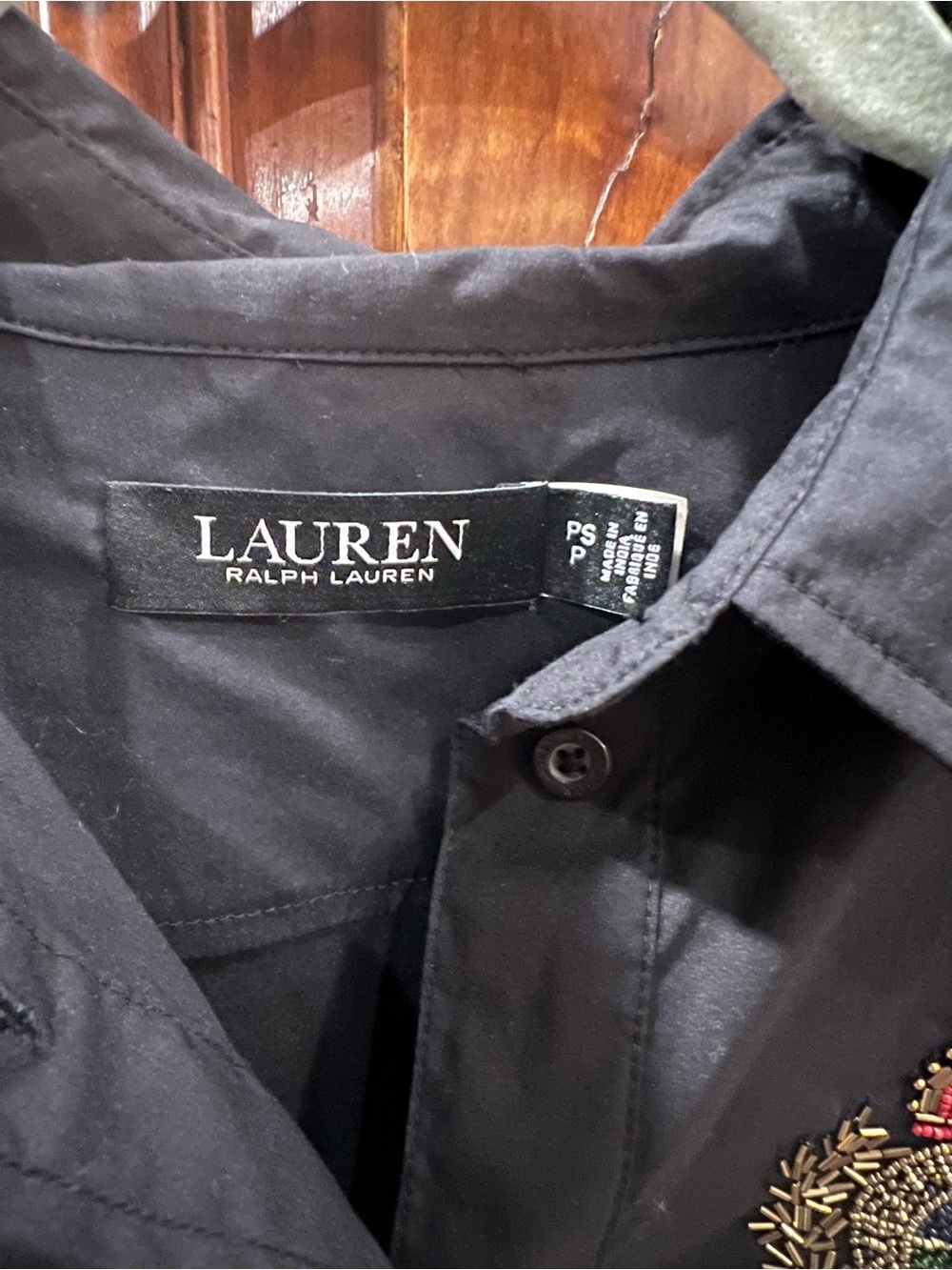 Ralph Lauren Black Long Sleeve Button-Down Shirt - Picture 3 of 8